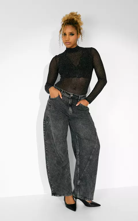 Barrel Fit Jeans dunkelgrau