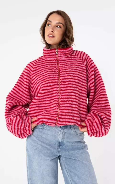 Teddy vest light pink red