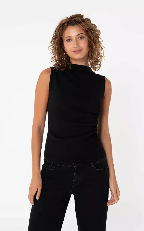 Draped top black