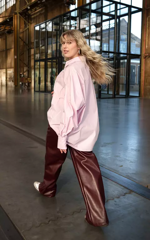 Blouse with studs pink