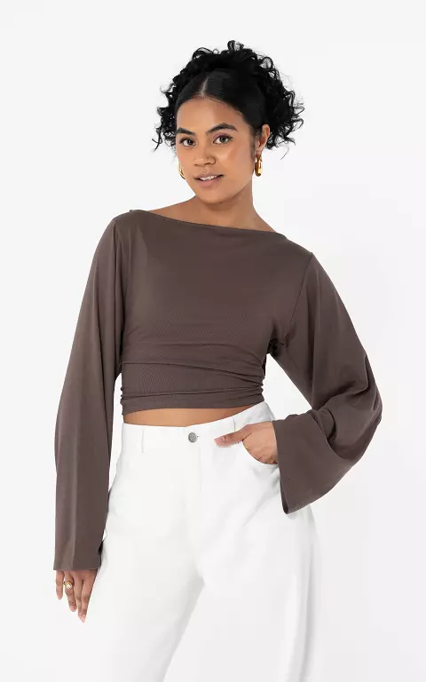 Wrap top dark brown