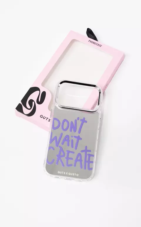 Mirror phone case silver lilac