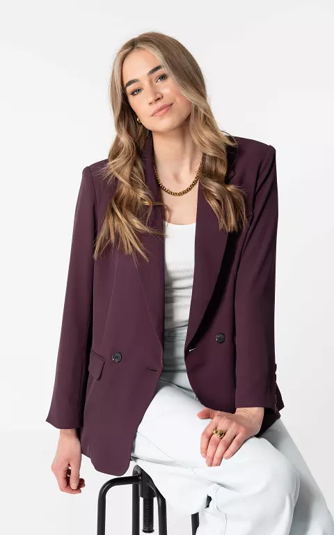 Blazer with button dark-purple