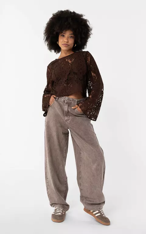 Balloon Fit Jeans taupe