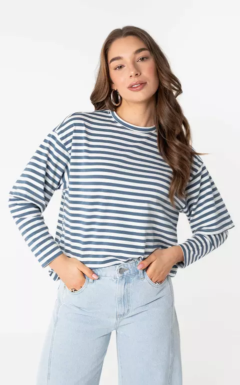 Striped longsleeve blue white