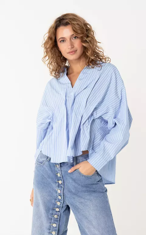 Bluse mit Streifen blau weiß