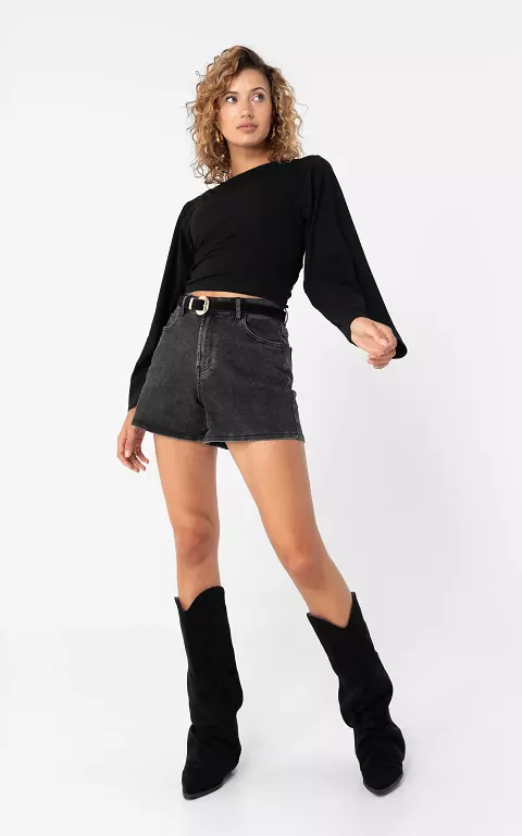 Denim shorts dark grey