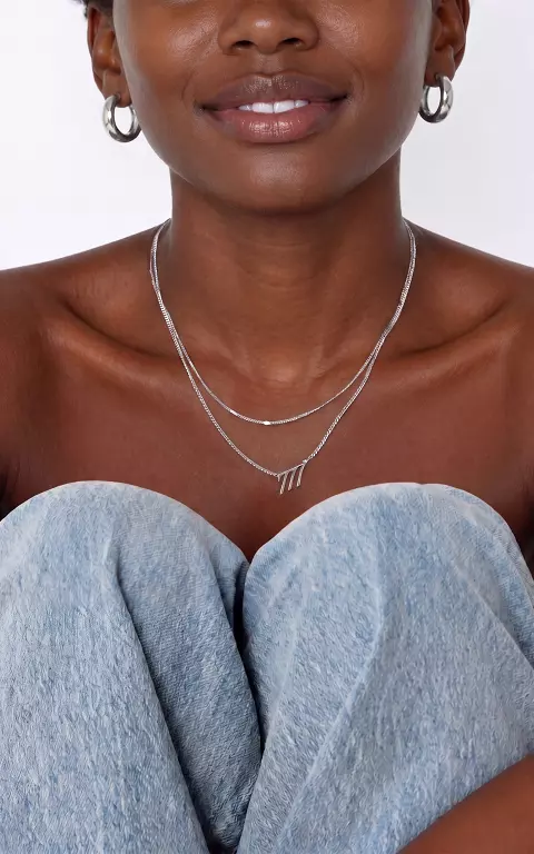 Adjustable necklace silver