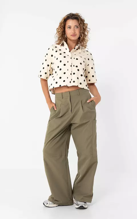 Cargohose mit Kordelzug kaki