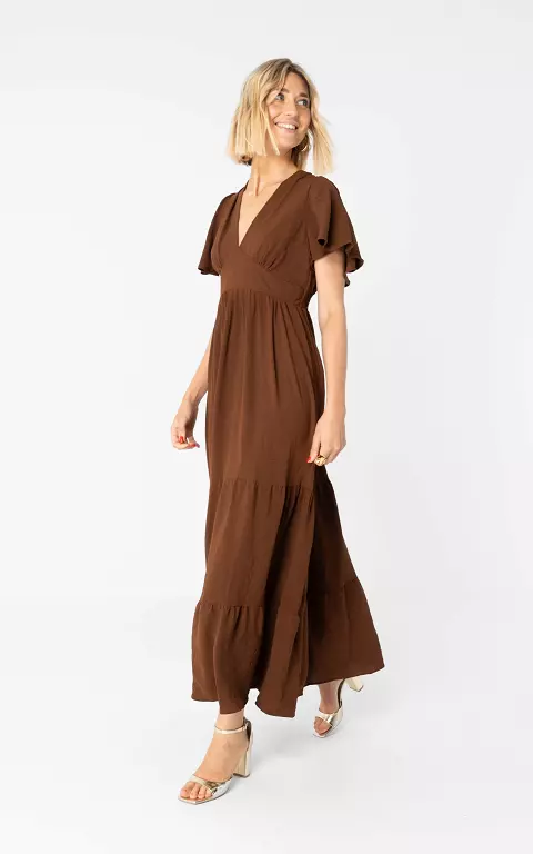 Maxikleid mit Rückenausschnitt braun
