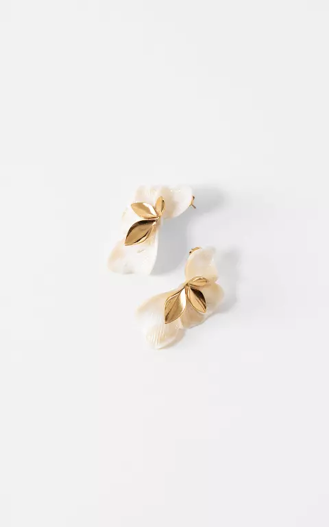 Oorbellen goud creme