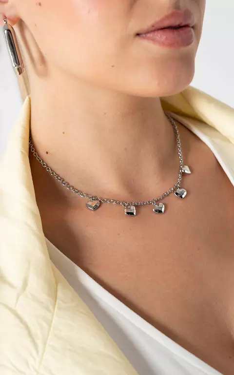Hartjes ketting zilver