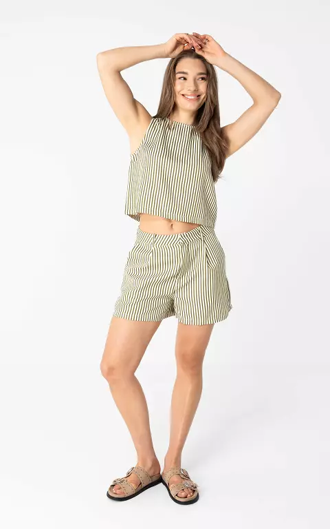 Gestreifte Shorts weiß grün