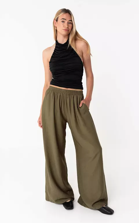 Wide leg trousers kaki