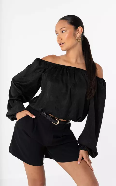 Off-Shoulder Top schwarz