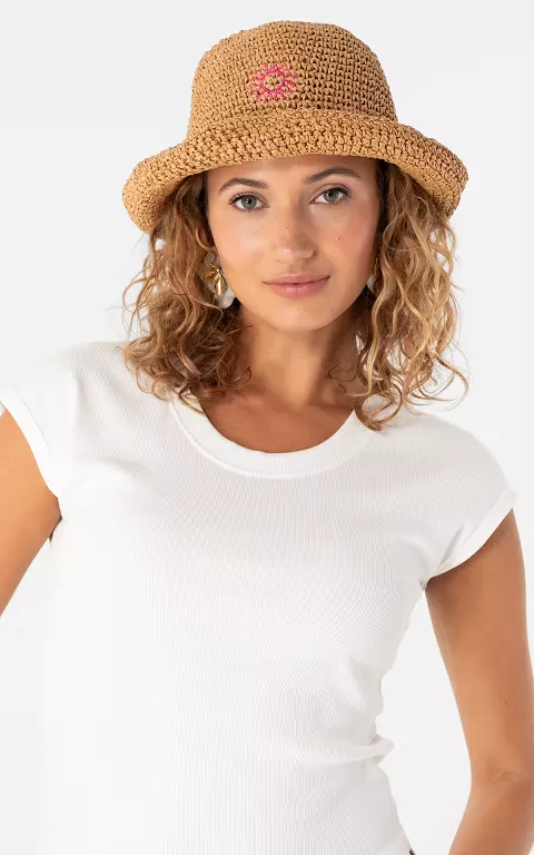 Hat #108498 light brown pink