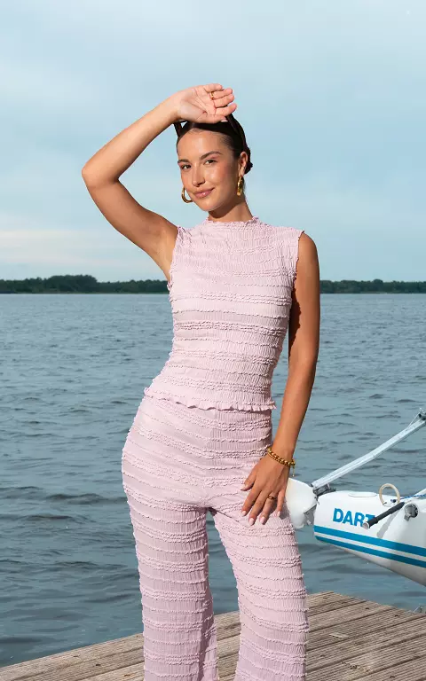 Stretch smock top lila