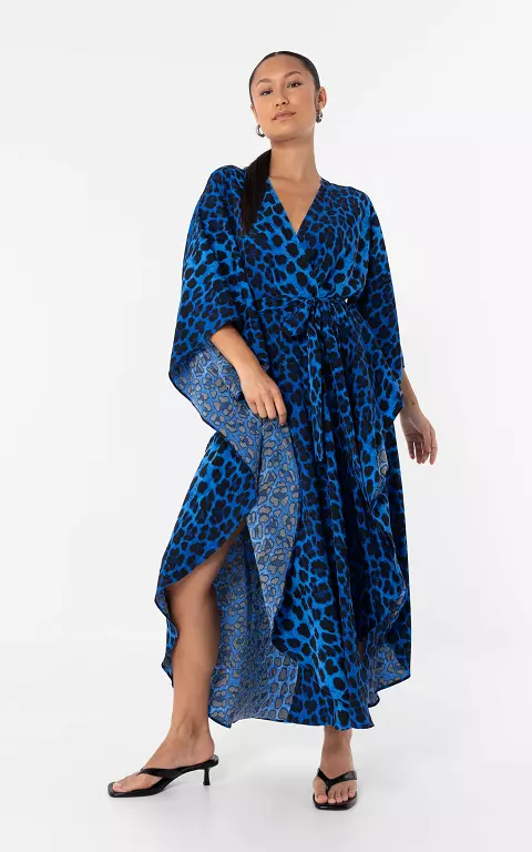 Kimonokleid blau schwarz