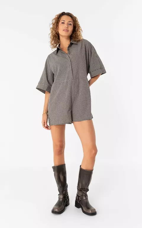 Loose fit playsuit zwart wit