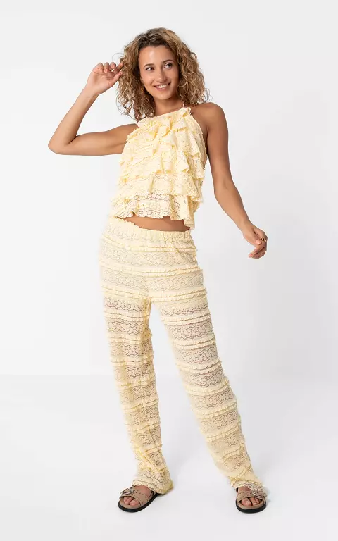 Hosen mit Lagenlook hellgelb