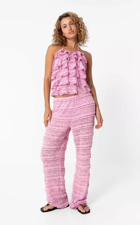 Hosen mit Lagenlook pink