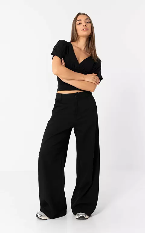 Wide leg Pantalon schwarz