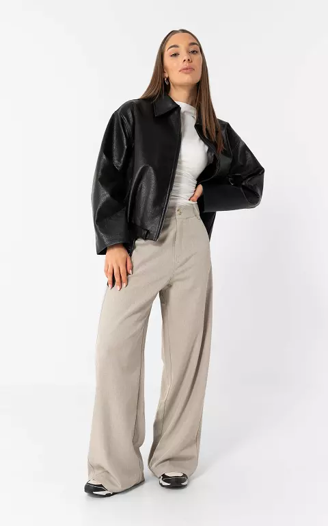 Wide leg Pantalon taupe