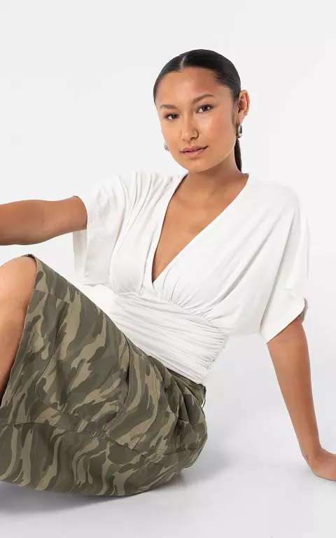 V hals shirt wit