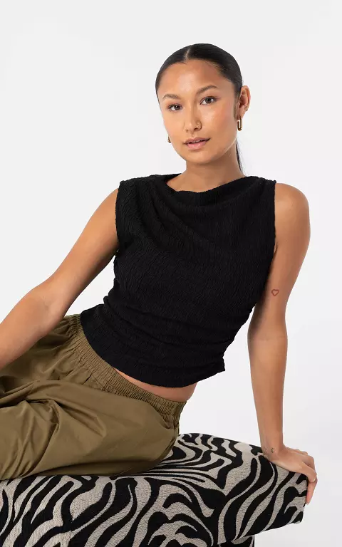 Boothals top zwart