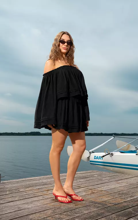 Layered shorts black
