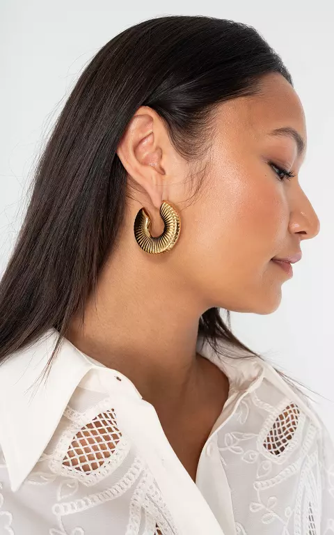 Half hoop earrings gold