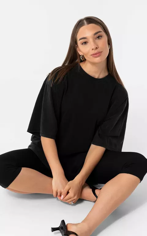 Graues Shirt mit verwaschener Optik grau
