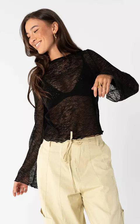 Transparentes Top schwarz