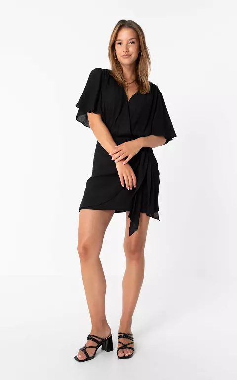 Wickelkleid schwarz