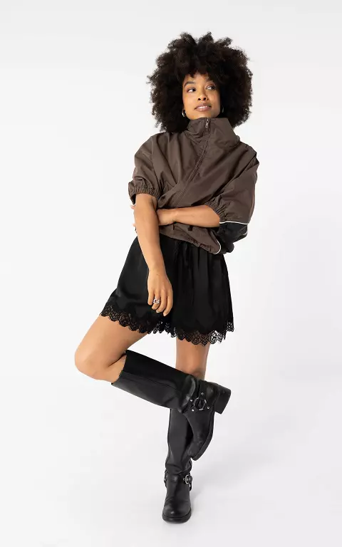 Shorts mit Spitze schwarz