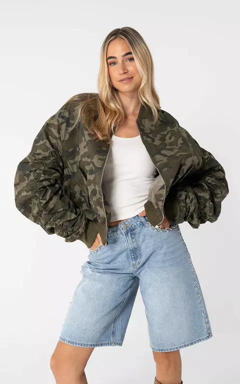 Bomberjacke im Army-Look camouflage