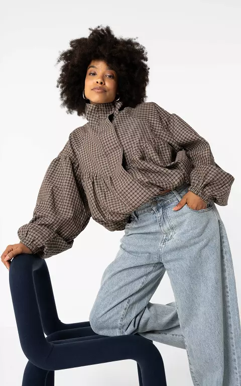 Ballon Jacke braun weiß
