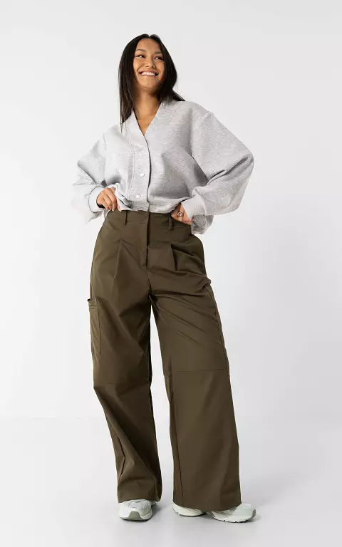 Cargohose mit Kordelzug dunkelgrün