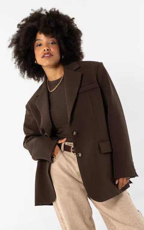 Oversized blazer dark brown