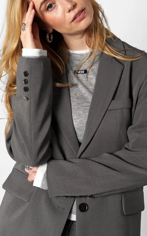 Oversized Blazer grau