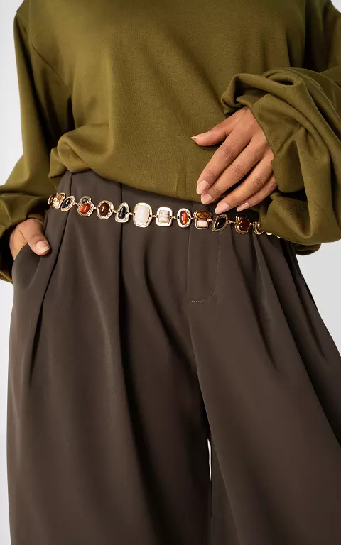 Chain belt gold