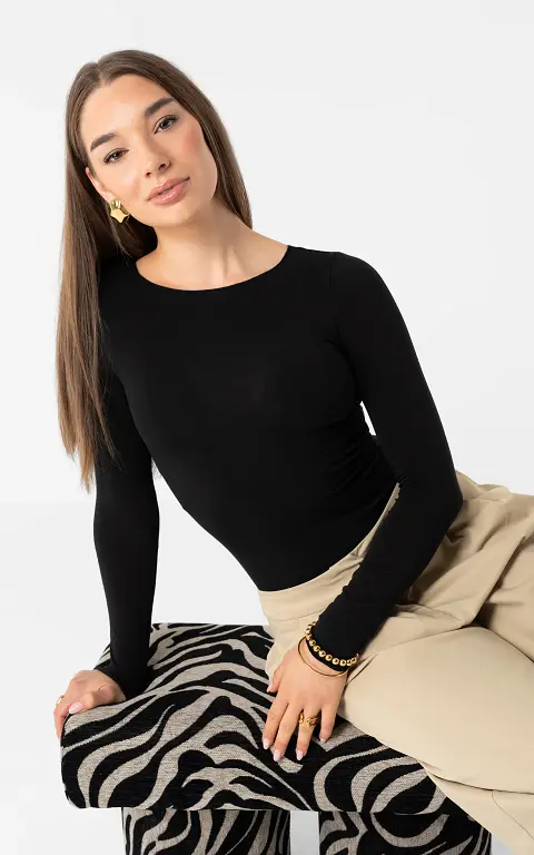 Sheer top black