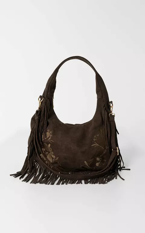 Little bag with fringes brown