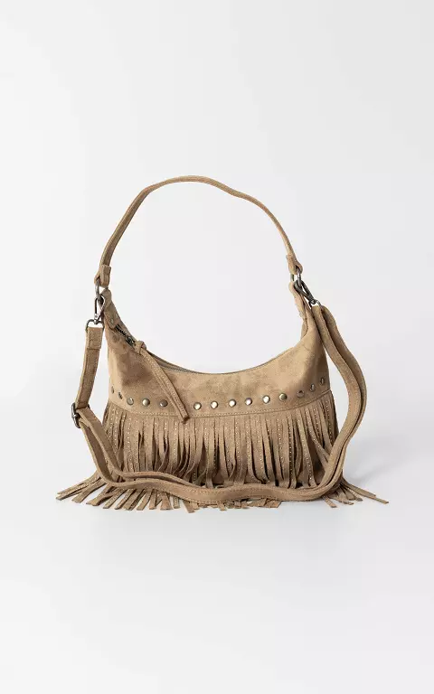 Tas met studs beige