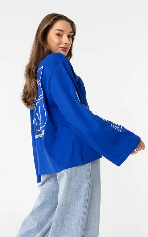 Obvious longsleeve cobalt blue light yellow