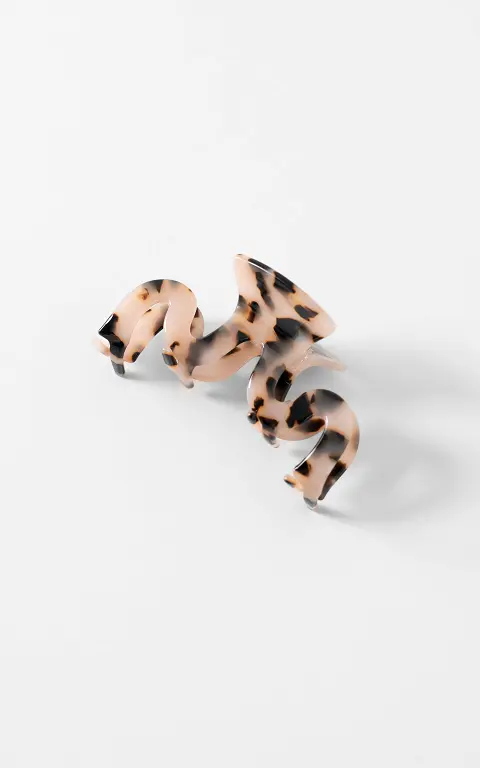 Swirl haarclip creme donkerbruin