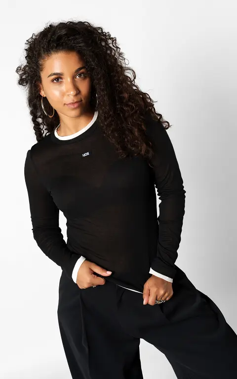 Longsleeve Niche schwarz weiß