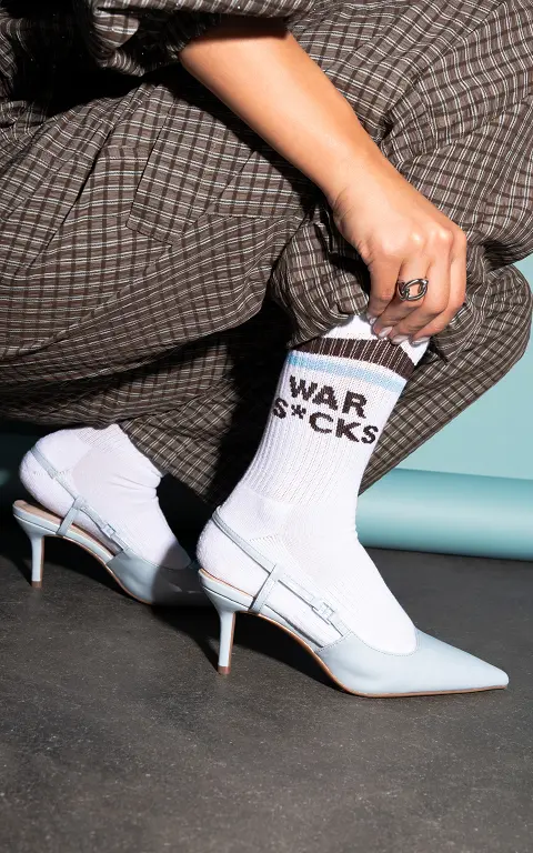 War S*cks Socken weiß hellblau