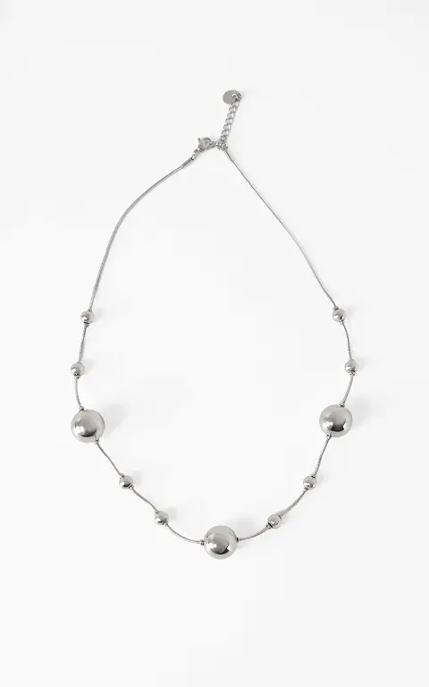 Statement ball necklace silver