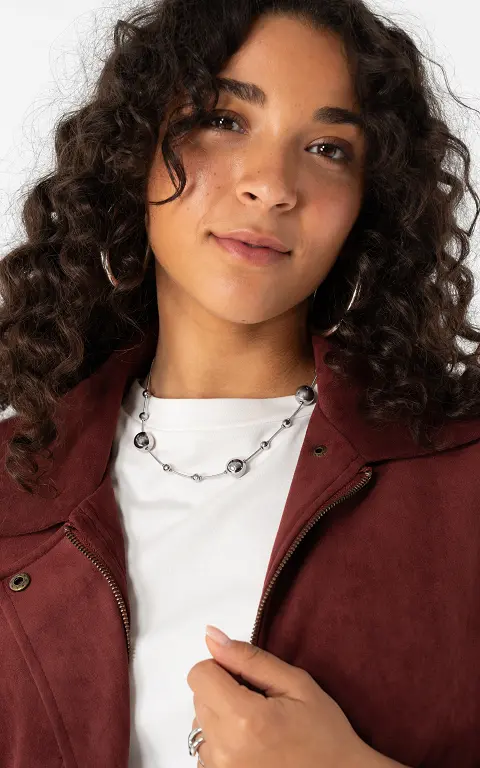 Statement ball necklace silver